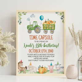 Poster Símbolo de Cápsula Horária de Aniversário da Fazen