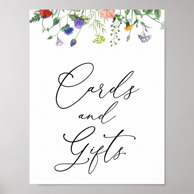 Poster Símbolo de Cartões e Presentes de Flores Selvagens (Frente)