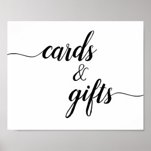 Poster Símbolo de Cartões e Presentes de Script de Caligr