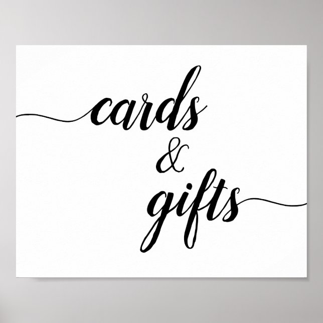 Poster Símbolo de Cartões e Presentes de Script de Caligr (Frente)