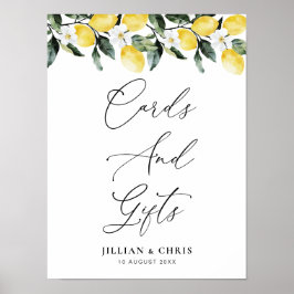 Poster Símbolo de Cartões e Presentes Florais de Limão Mo