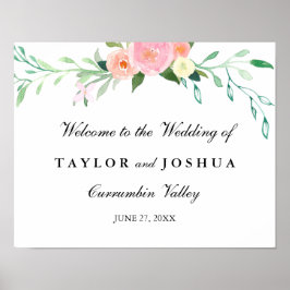 Póster Símbolo de Casamento de Boas-vindas da Widflower W