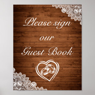 Poster Símbolo de Casamento de Livro de Palavras Brancas