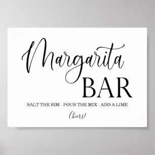 Poster Símbolo de casamento do Bar Margarita Tabletop Pla