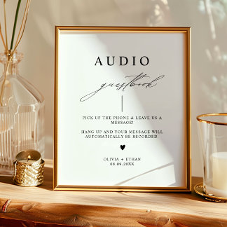 Poster Símbolo de Casamento do Livro de Convidado do Áudi