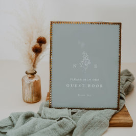 Poster Símbolo de Casamento do Livro de Convidado do Eleg