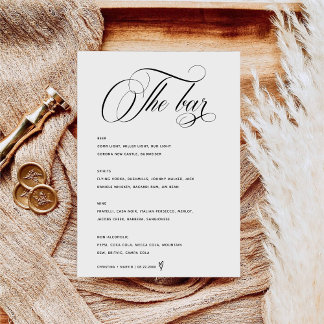 Poster Símbolo de casamento do Menu de Bar de Script de C