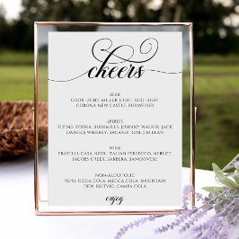 Poster Símbolo de casamento do Menu de Bar de Script de C