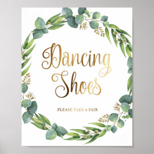 Poster Símbolo de casamento Eucalyptus para calçados danç