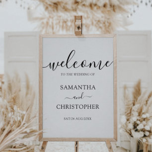 Poster Símbolo de Casamento Preto e Branco da Caligrafia 
