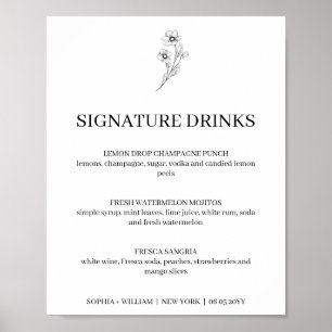 Poster Símbolo De Casamento Sophia Simple Signature Bebe