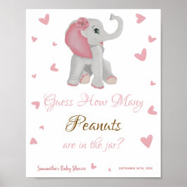 Poster Símbolo de Chá de fraldas de Elefante Rosa-Cento