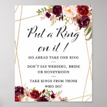 Símbolo de Chá de panela Floral Burgundy Boho 8x10