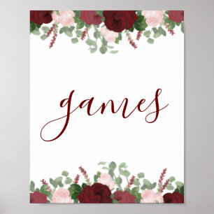 Poster Símbolo de Chá de panela Floral Rosa Blush