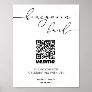 Poster Símbolo de Código QR do Fundo de Honra da Caligraf
