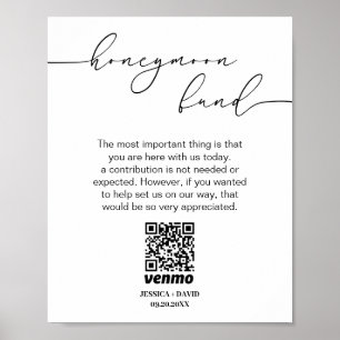 Poster Símbolo de Código QR do Fundo de Honra da Caligraf