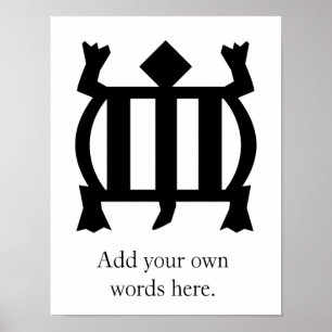 Poster Símbolo de Denkyem   para a adaptação e a