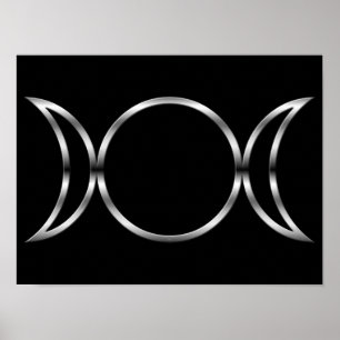 Poster Símbolo de Deusa Tripla do Pagan Falln
