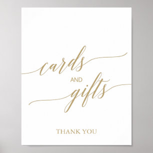 Poster Símbolo de Dourado plano Elegante para cartões d