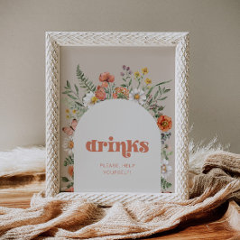 Poster Símbolo de Drenas de Flor Selvagem