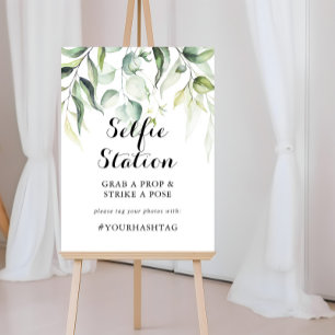 Poster Símbolo de Estação de Selfie Eucalyptus Greenery