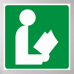 Poster Símbolo de Estrada da Biblioteca