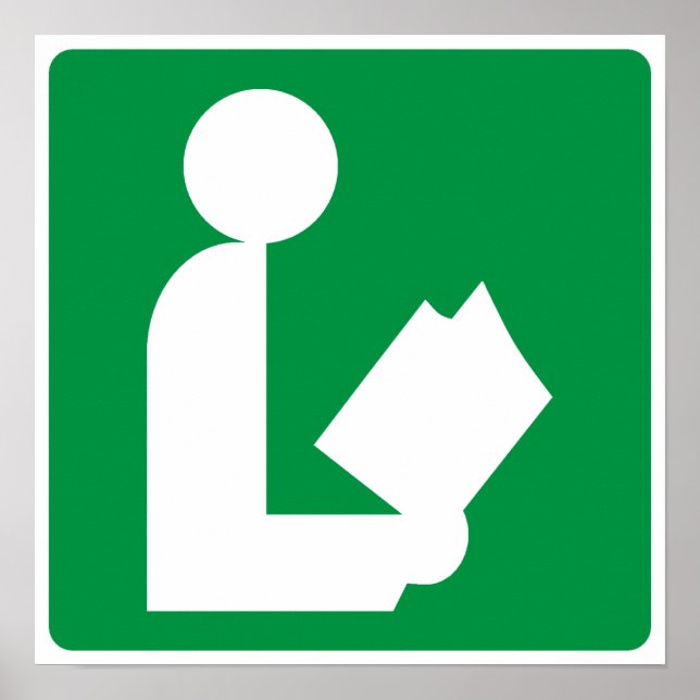 Poster Símbolo de Estrada da Biblioteca (Frente)