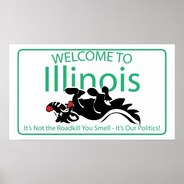 Poster Símbolo de Estrada de Illinois (Frente)