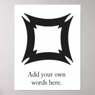 Póster Símbolo de FIHANKRA   Adinkra da segurança e da