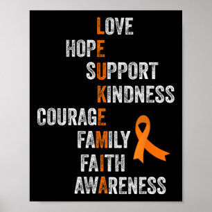 Poster Símbolo de Fita Retro Vintage Aml Leucemia Consciê