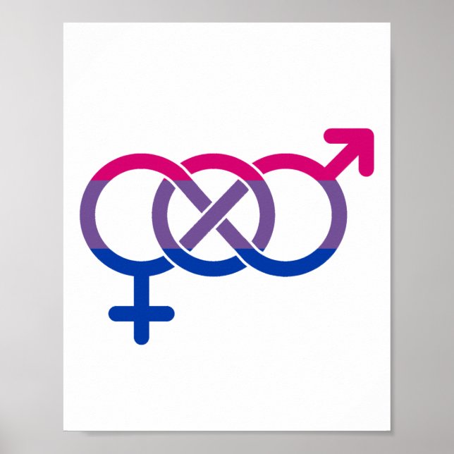 Poster Símbolo de Gênero da Bissexualidade (Frente)