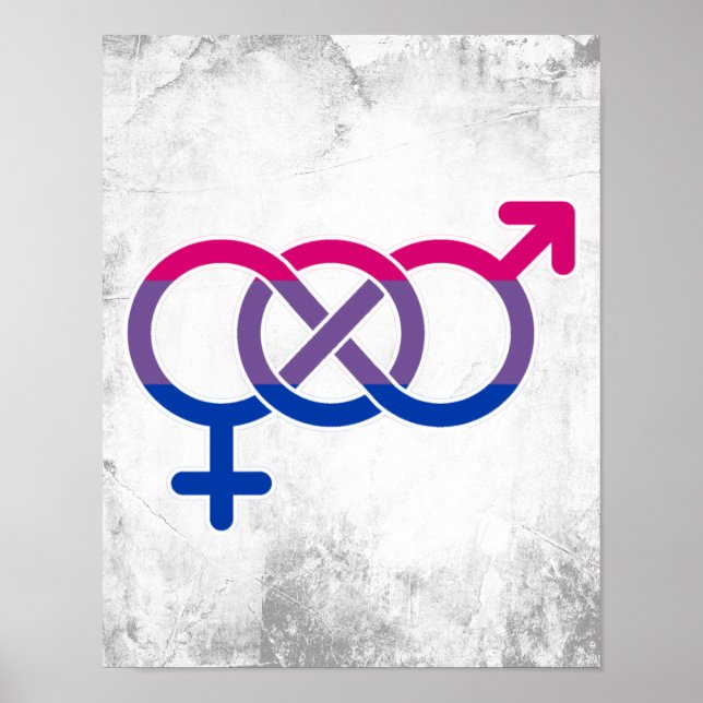 Poster Símbolo de Gênero da Bissexualidade (Frente)