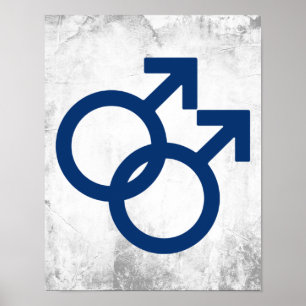 Poster Símbolo de Gênero para Gay MLM