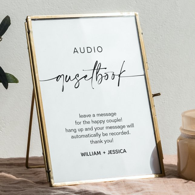 Poster Símbolo de Guestbook de Casamento Caligráfico (Criador carregado)