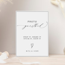 Símbolo de Guestbook de Foto de Casamento de Calig