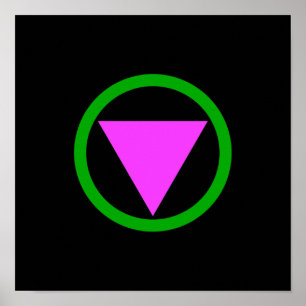 Póster símbolo de hetero