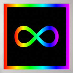 Póster Símbolo de Infinito Arco-íris
