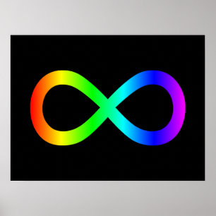 Poster Símbolo de Infinito Arco-íris