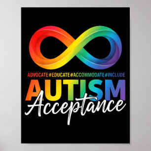 Poster Símbolo de infinito de aceitação e conscientização