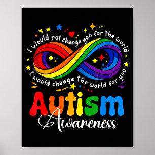 Poster Símbolo de infinito de conscientização do autismo
