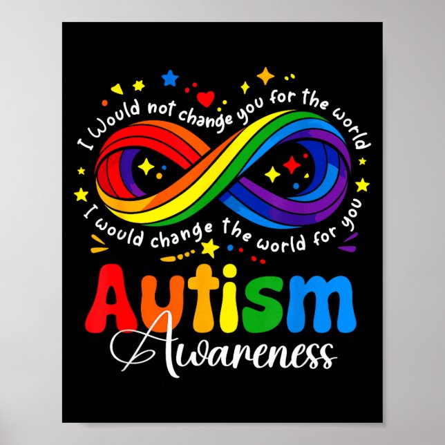 Poster Símbolo de infinito de conscientização do autismo  (Frente)