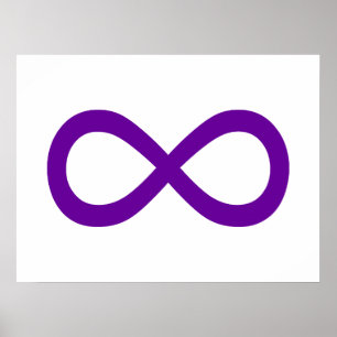 Póster Símbolo de Infinito Roxo