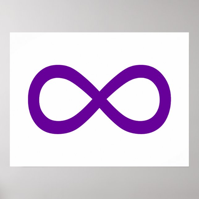 Póster Símbolo de Infinito Roxo (Frente)