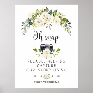Poster Símbolo de Instagram de Instagram do Creme Branco
