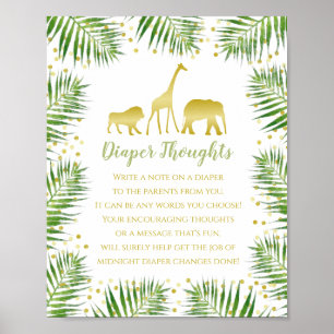 Poster Símbolo de jogo do Fralda Safari Dourado