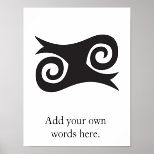 Póster Símbolo de KWATAKYE ATIKO da bravura e do