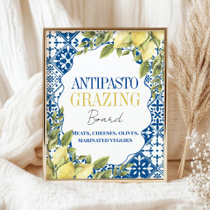 Poster Símbolo de limão italiano Antipasto Grazing La Dol