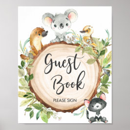 Poster Símbolo de livro convidado de Chá verde australian
