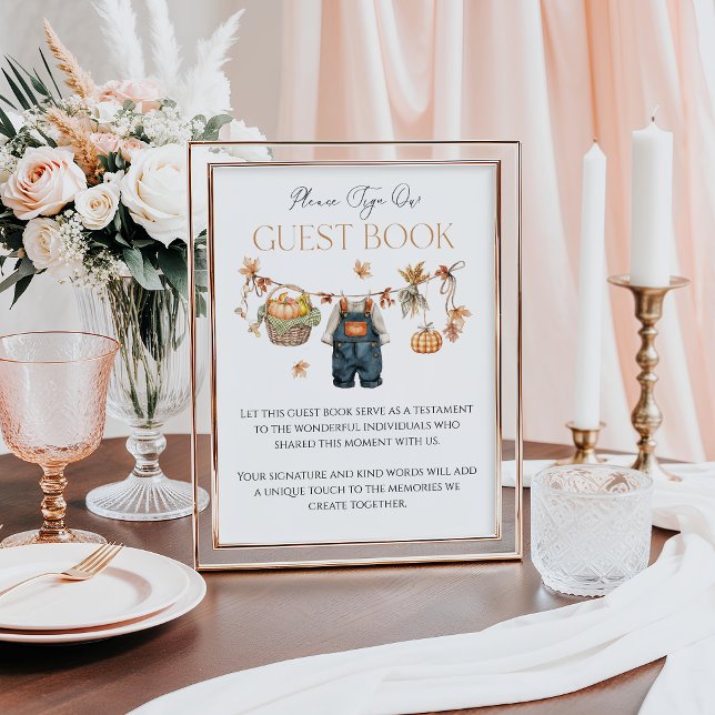 Poster Símbolo de Livro Convidado Pumpkin Chá de fraldas  (Criador carregado)