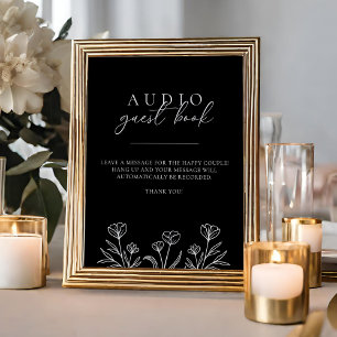 Poster Símbolo de Livro de Convidado de Áudio de Casament